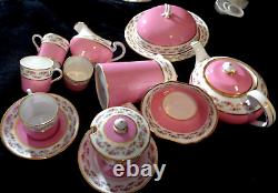 Rare Mix Lot Of 10 Items Antique Aynsley Service Pieces Pink Rose Floral L@@K