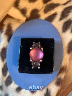 Rare NEW IPPOLITA ROSE GOLD 3 STONE Pink Purple Wonderland Statement Ring Size 7