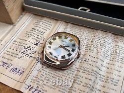 Rare NOS Soviet RAKETA Gold Watch 14k 583, Rose Gold, Box and docs, 18.8 gr