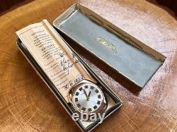 Rare NOS Soviet RAKETA Gold Watch 14k 583, Rose Gold, Box and docs, 18.8 gr
