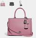 Rare! Nwt Coach Leather Small Zoe Carryall Crossbody Handbag In Pink Rose-f72667