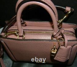 Rare! NWT Coach Leather Small Zoe Carryall Crossbody HandBag in Pink Rose-F72667