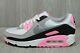 Rare Nike Air Max 90 White Particle Grey Rose New Shoes Womens Size 7 Cd0490-102