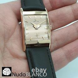 Rare Omega Wrist Watch Solid 18k Rose Gold Salmon Dial Luxsury Man´s Ref. 3946