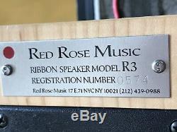 Rare Pair (2) RED ROSE MUSIC Ribbon Speakers Model R3 Mark Levinson