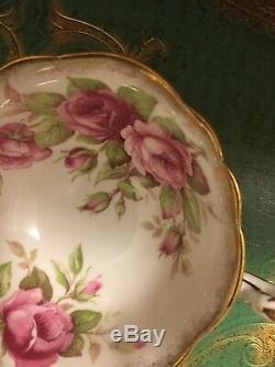 Rare Paragon Rosebud Pink Cabbage Rose Tea Cup And Saucer