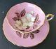 Rare! Paragon Vintage Wide Mouth Teacup & Saucer Set Pink With Wild Rose Pattern