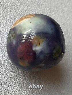 Rare Pink, Green, Blue, Yellow on Purple Fancy Bennington Marble 3/4