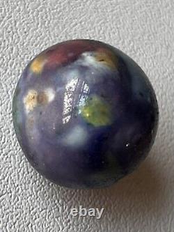 Rare Pink, Green, Blue, Yellow on Purple Fancy Bennington Marble 3/4