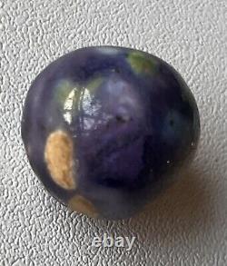 Rare Pink, Green, Blue, Yellow on Purple Fancy Bennington Marble 3/4