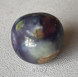 Rare Pink, Green, Blue, Yellow on Purple Fancy Bennington Marble 3/4