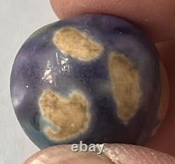 Rare Pink, Green, Blue, Yellow on Purple Fancy Bennington Marble 3/4