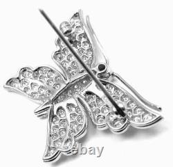 Rare Pretty Butterfly 1.30CT Rose Cut Cubic Zirconia 925 Silver Wedding Brooch