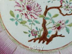 Rare Qing Qianlong Chinese Export Porcelain Famille-Rose Lotus Dish, circa 1760