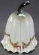 Rare Rs Prussia Pink Rose Garland & Green Luster Porcelain Bell C. 1880-1910