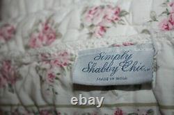 Rare Rachel Ashwell Simply Shabby Chic rose Vintage quilt spread reversible