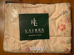 Rare Ralph Lauren Josie Queen Flat Sheet Rose Flower Vintage Shabby Chic New
