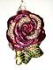Rare Retired Jay Strongwater 2003 Red Rose Jeweled Christmas Holiday Ornament