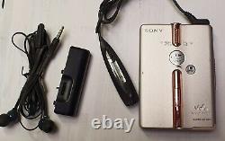 Rare Rose Gold Pink Sony Walkman WM-EX651 cassette tape player+ LCD Remote Contr