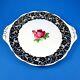 Rare Royal Albert Senorita Black Lace With Rose Cake Plate 10 3/4