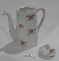 Rare SHELLEY PINK BRIDAL ROSE Individual size COFFEE POT Dainty Shape MINT COND