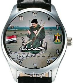 Rare Saddam Hussein Praying, Iraqi Baath Party Propoganda Art Solid Brass Watch