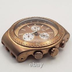 Rare Swatch Rosalona Men's Chronograph Rose Gold-tone 47mm Watch Yog408g