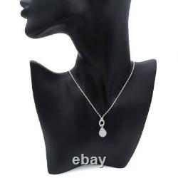 Rare Tiffany Co. Vintage Tiffany Rose Quartz Ball Silver Necklace Pink Nat