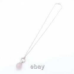 Rare Tiffany Co. Vintage Tiffany Rose Quartz Ball Silver Necklace Pink Natu