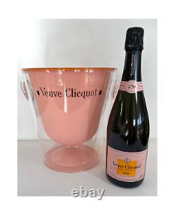 Rare Veuve Clicquot Champagne Barbie Pink Rose Trendy Acrylic Yellow Ice Bucket