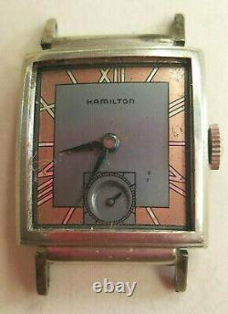 Rare Vintage 1939 Hamilton Ross Coral / Pink / Rose Watch 14k Gold Fill Works