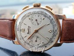 Rare Vintage Breitling 780 Premier 18k Rose Gold Mechanical 34mm Watch