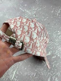 Rare Vintage Christian Dior Pink Monogram Cap Hat Made in France