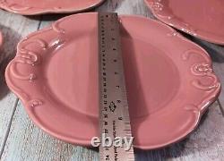 Rare Vintage Dinner Plates Set Of 25 Frutuouso & Fruituouso Portugal Rose Pink