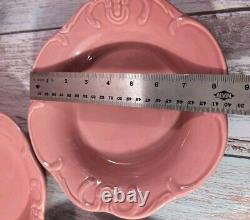 Rare Vintage Dinner Plates Set Of 25 Frutuouso & Fruituouso Portugal Rose Pink