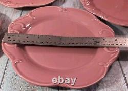 Rare Vintage Dinner Plates Set Of 25 Frutuouso & Fruituouso Portugal Rose Pink