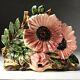 Rare Vintage Mccoy Pottery 8 1/2 Rose-pink Poppy Flower Form Vase C1955
