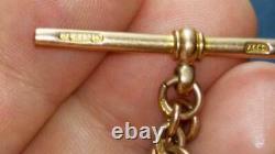 Rare Vintage Men's Chain For Pocket Watch Rose Gold 375 England 24.6 gr 15.7