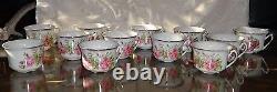 Rare Vintage Red Lion Mark Pink Roses Made in Bavaria Cups(12)