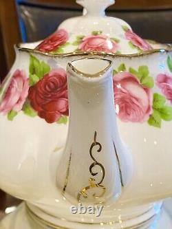 Rare Vintage Royal Albert Old English Rose large teapot