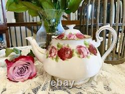 Rare Vintage Royal Albert Old English Rose large teapot. New