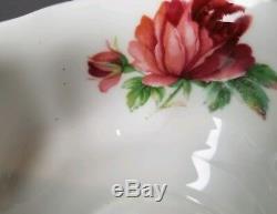 Rare & Vintage Royal Albert china SENORITA Sugar Bowl w BLACK LACE ROSE 1950s