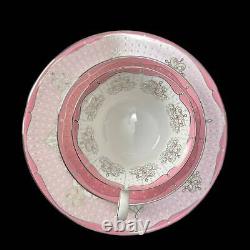 Rare Wedgwood Psyche Trio Cup Saucer Dessert Plate Pink Rose