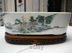 Rare and Chinese porcelain famille rose planter 19thC Guangxu period no mark