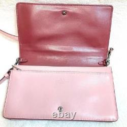 Rare coach shoulder wallet pink tea rose floral design wallet