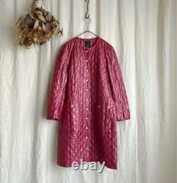 Rare mina perhonen sleeping rose cotton long coat 38 pink