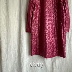 Rare mina perhonen sleeping rose cotton long coat 38 pink