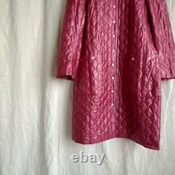 Rare mina perhonen sleeping rose cotton long coat 38 pink