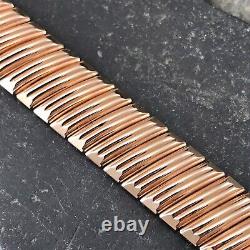Rare nos Bretton 12k Pink Rose Gold-Filled 1940s Expansion Vintage Watch Band