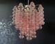 Rare Top Quality Murano Vintage Chandelier 26 Pink Glasses Tube